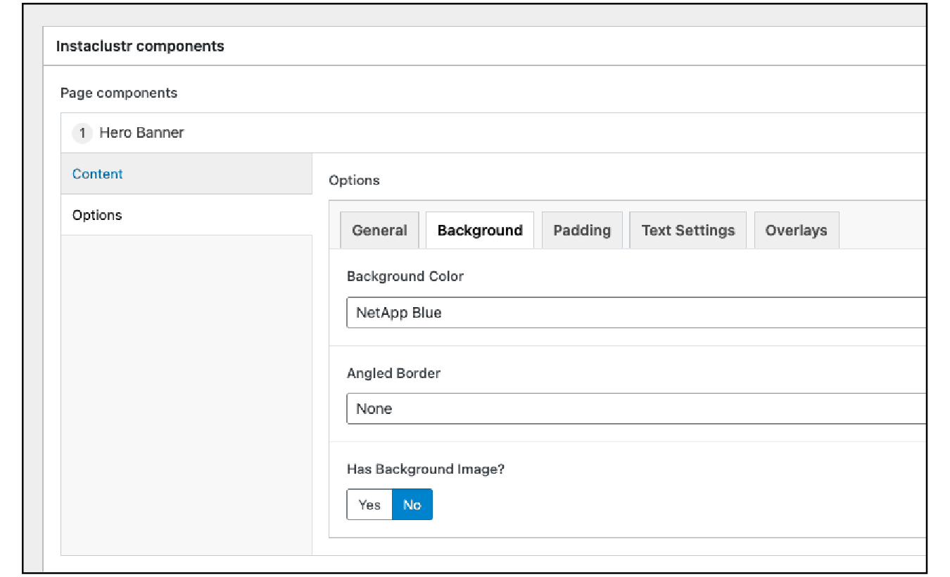 Instaclustr ACF component view
