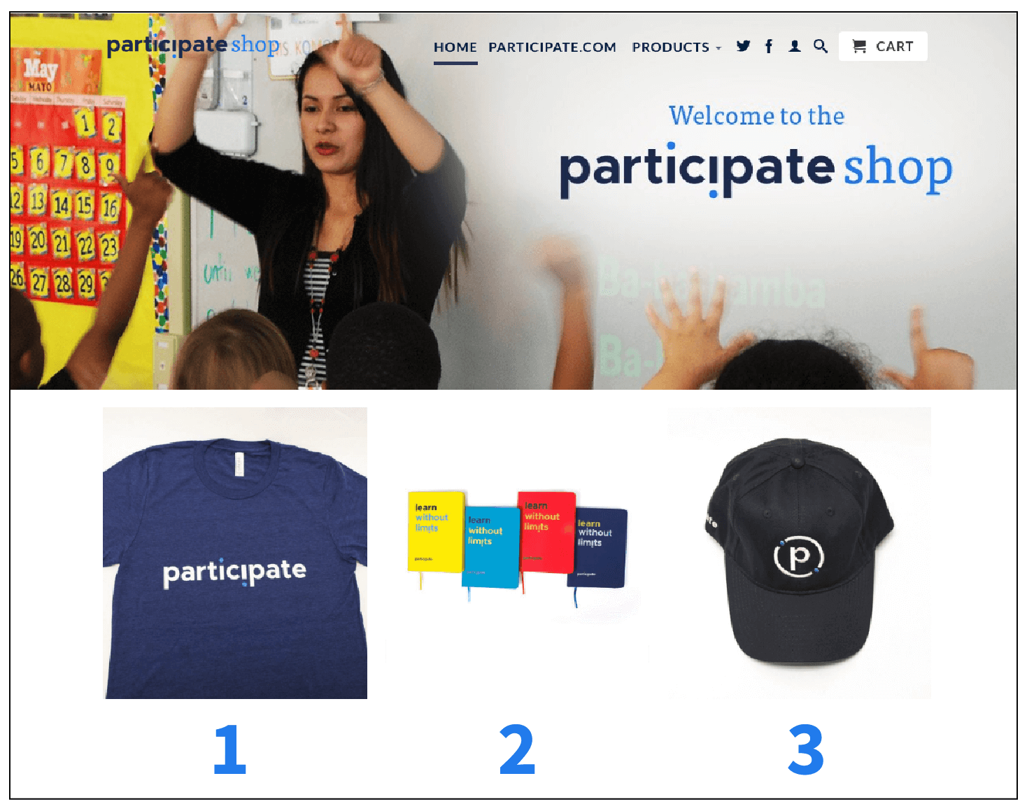 Three blocks in Shopify storefront