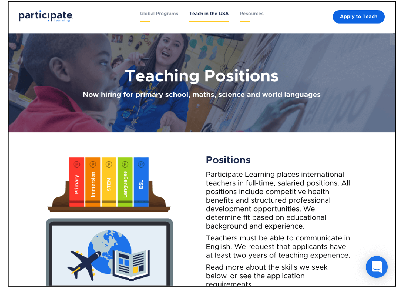 participate.com teacher positions page